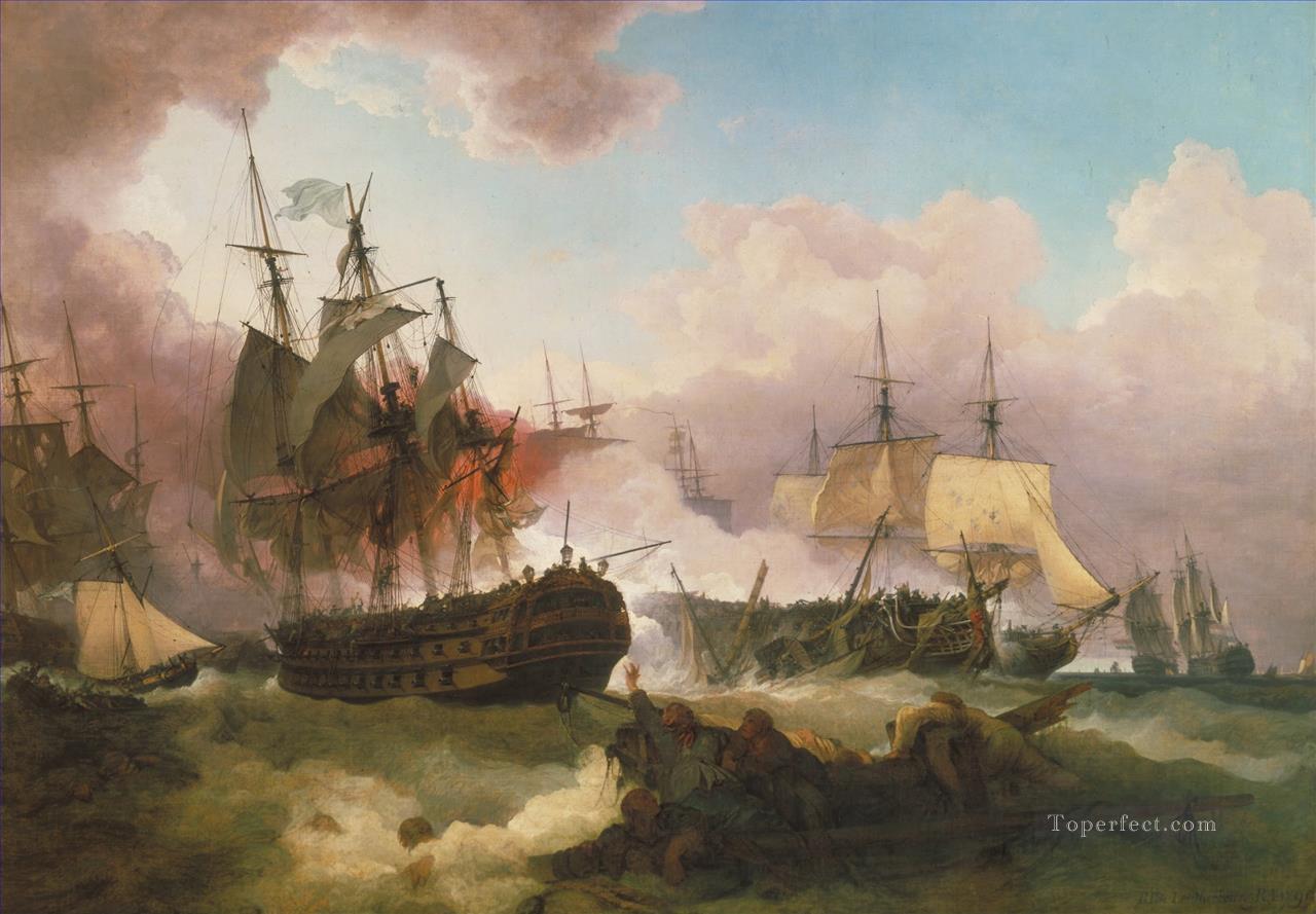Phillip James De Loutherbourg The Battle of Camperdown Naval Battles Oil Paintings